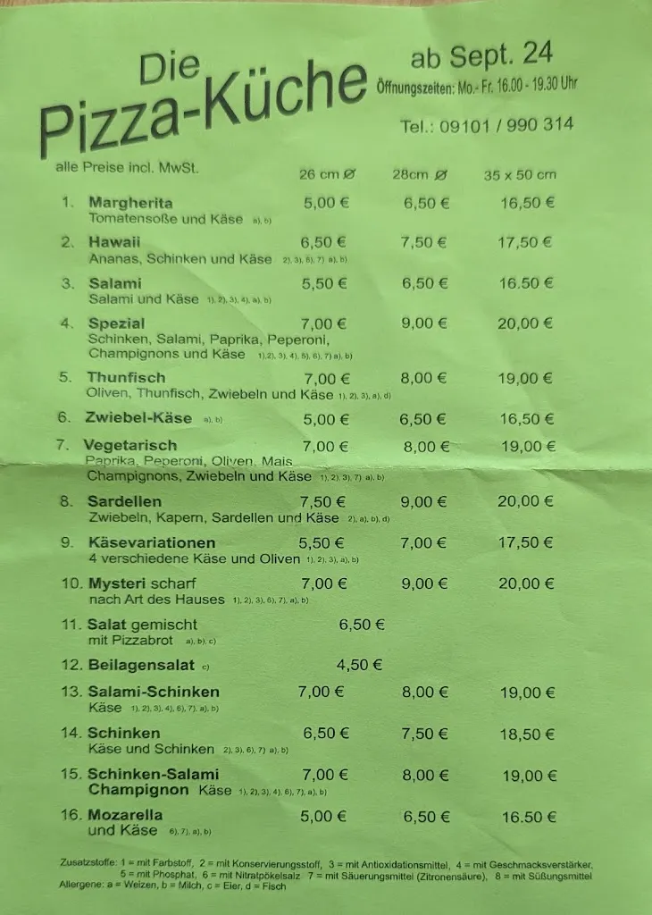 Menu_Die Pizza Küche_Hagenbüchach_image_1