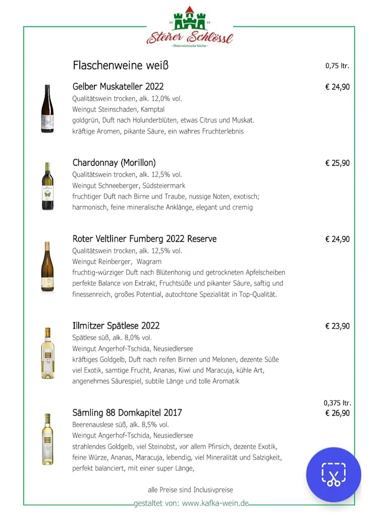 Menu_Steirer SchlössI Steinberger am See_See_image_3