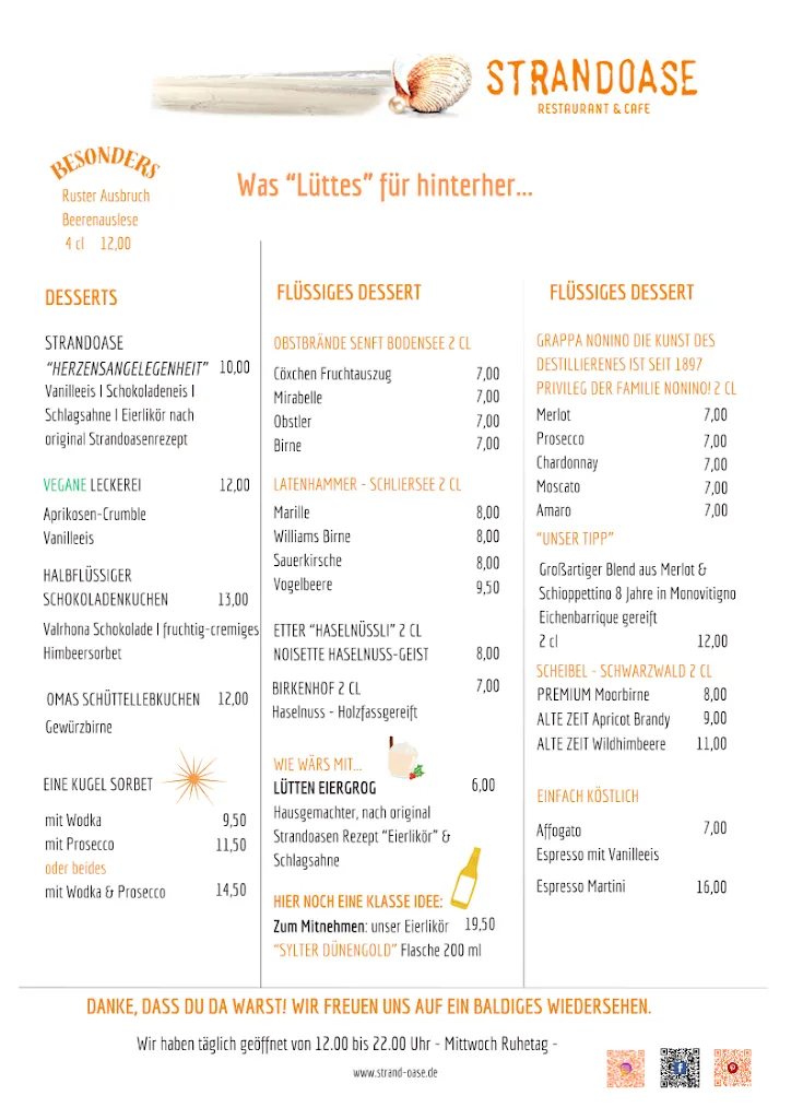 Menu_Strandoase Sylt GmbH_Sylt_image_1