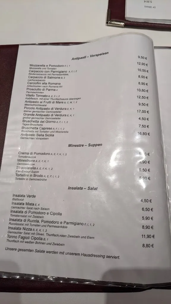 Menu_Restaurant Bella Sicilia_Haar_image_2