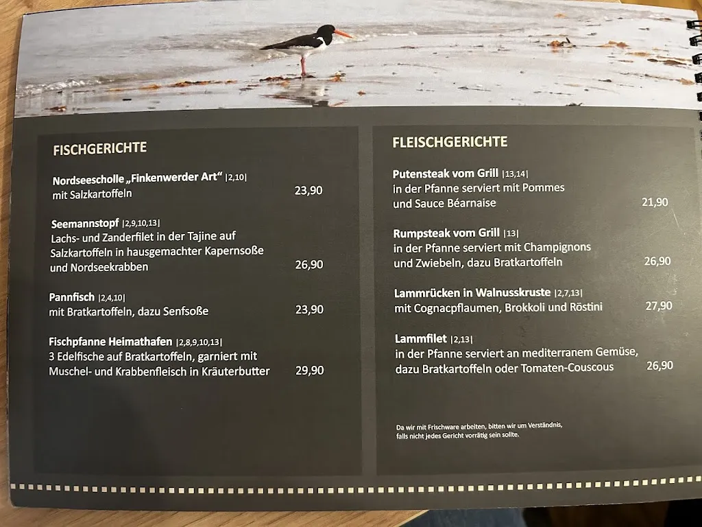 Menu_Restaurant & Café Heimathafen_Tönning_image_1