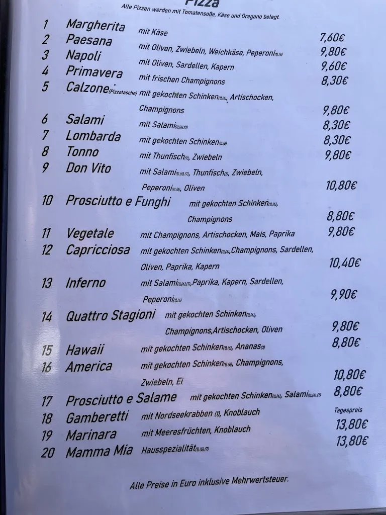 Menu_Ristorante Pizzeria Mamma Mia_Tönning_image_1