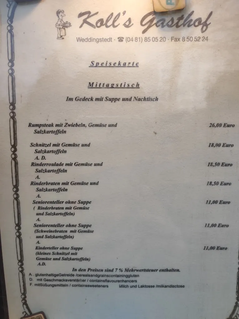 Menu_Kolls Gasthof Inhaber Hans-Heinrich Koll_Weddingstedt_image_1