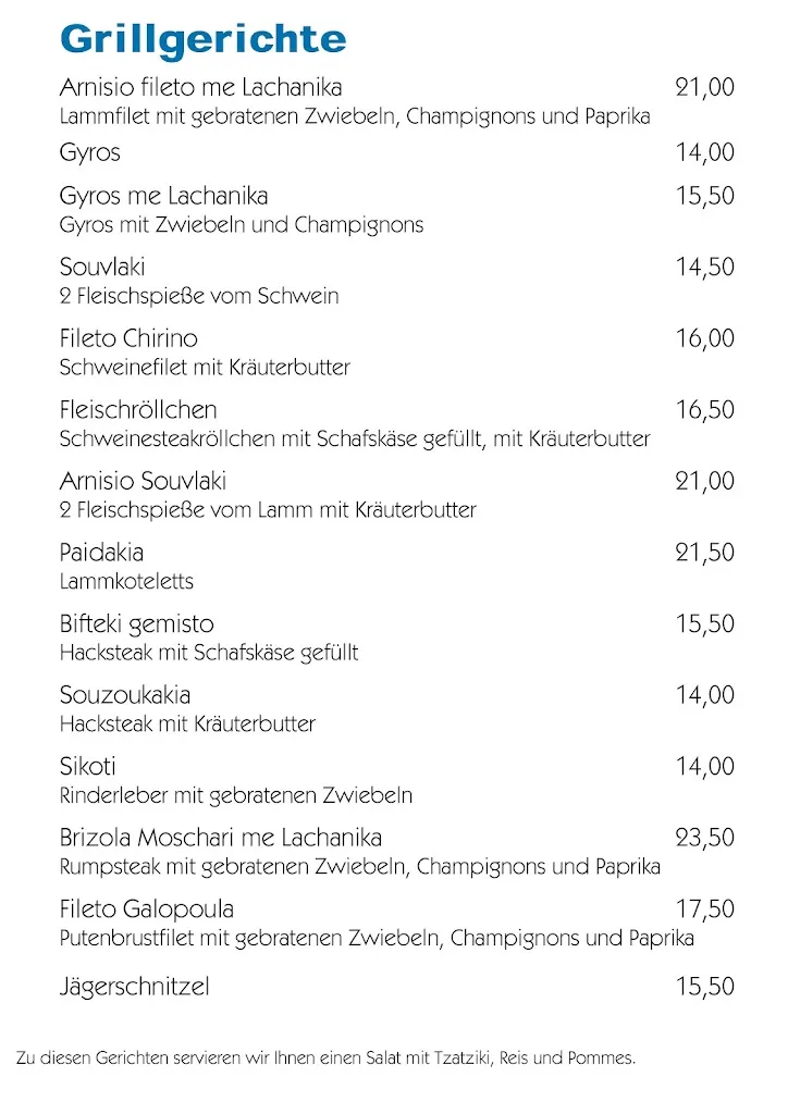 Menu_Restaurant Achileon_Wilster_image_1