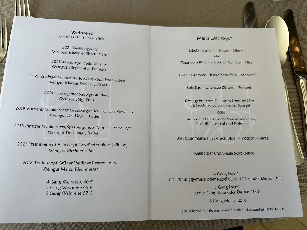 Menu_Restaurant Alt Wyk_Föhr_immagine_4