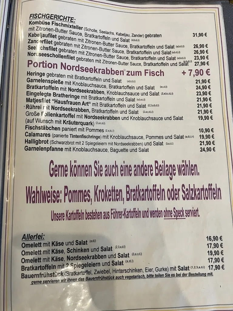 Menu_Restaurant & Bistro Kombüse_Föhr_immagine_1