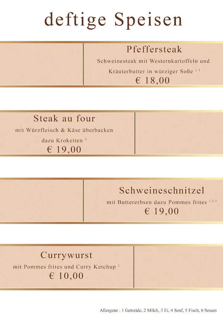 Menu_Gaststätte und Pension 