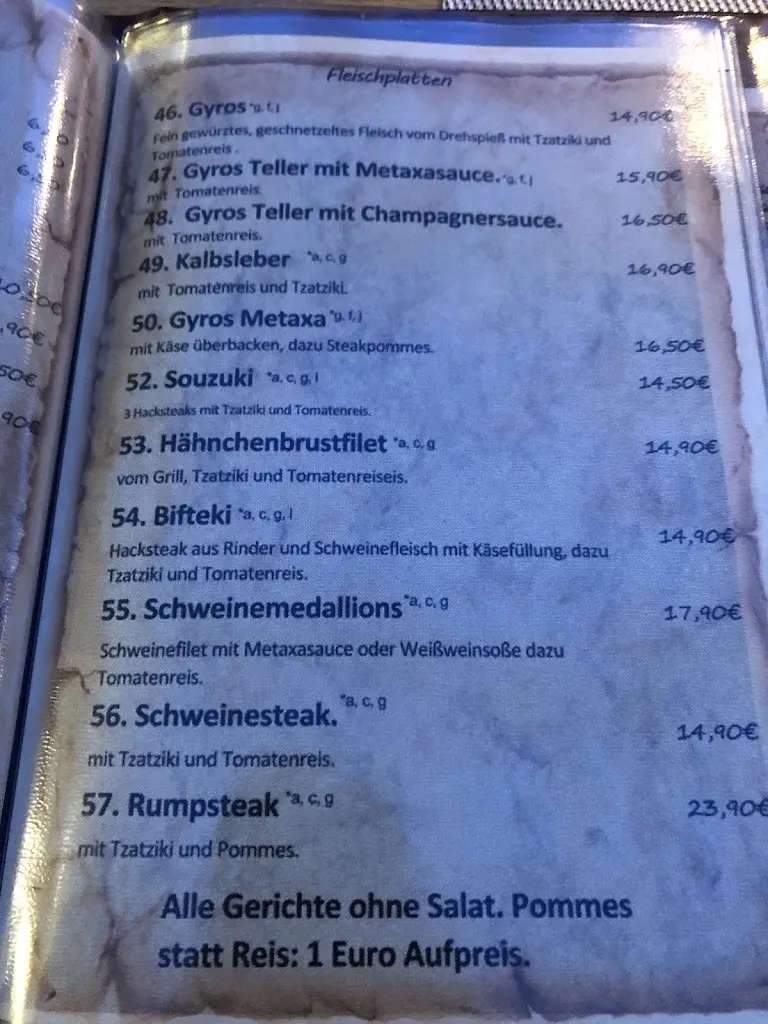 Menu_Griechisches Restaurant Hippocrates_Blankenhain_image_1