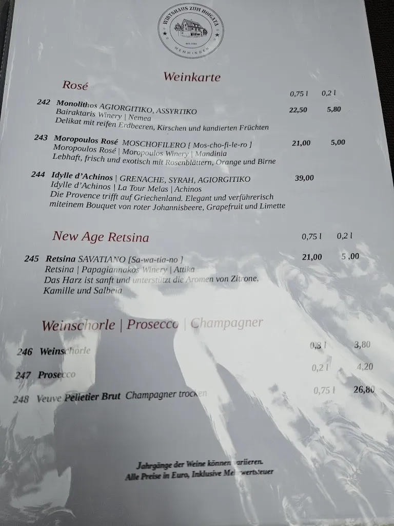 Menu_Wirtshaus zum Hoigata_Memmingen_immagine_3