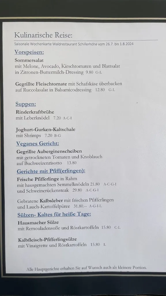 Menu_Restaurant Schillerhöhe_Gerlingen_immagine_2