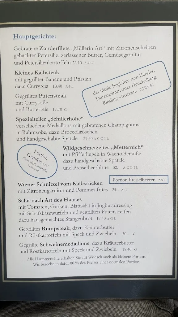 Menu_Restaurant Schillerhöhe_Gerlingen_immagine_4