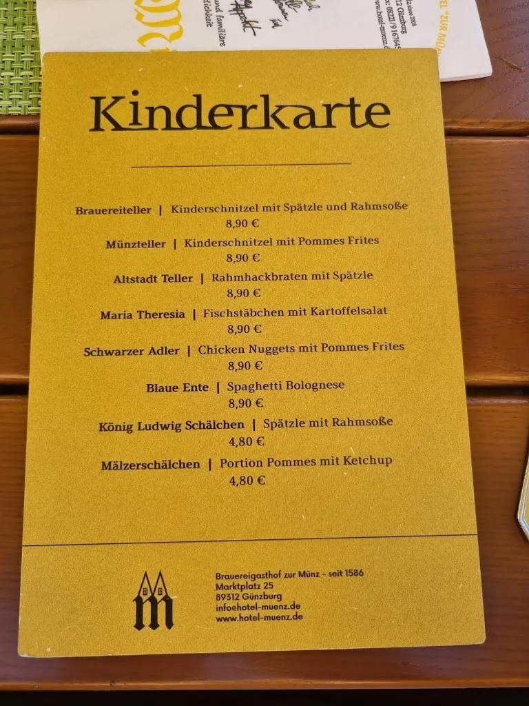 Menu_Brauereigasthof zur Münz_Günzburg_immagine_2