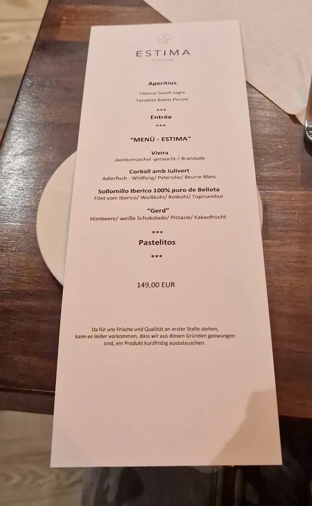 ESTIMA by Catalana | Casual Fine Dining Restaurant_Erfurt_menu_image_1