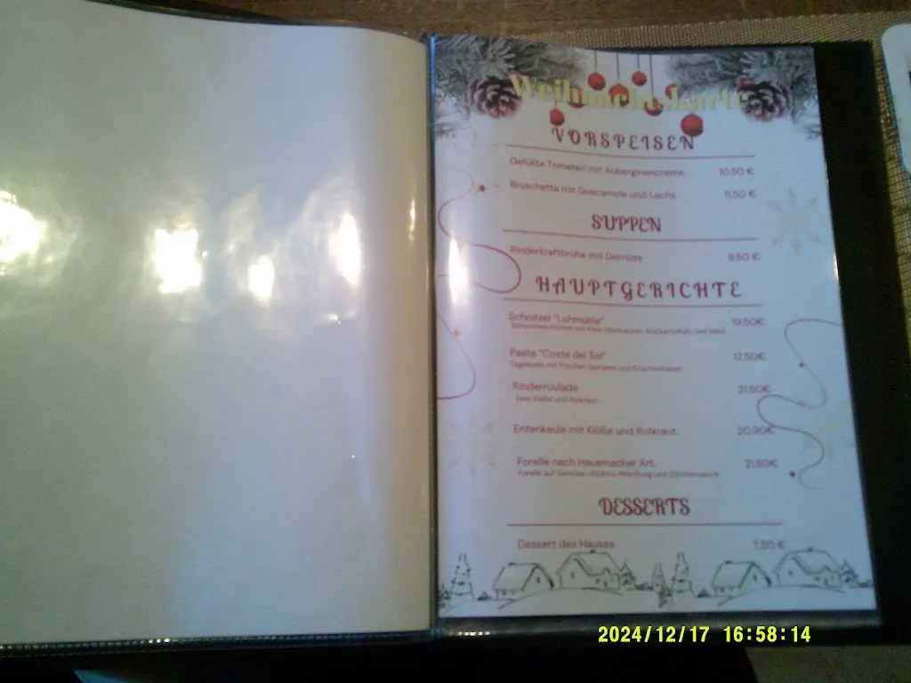 Menu_Gasthaus Zur Lohmühle_Georgenthal_image_1