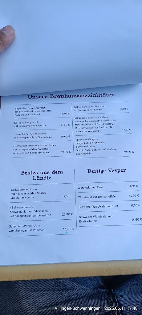 Menu_Wirtshaus beim Hader-Karle_Villingen-Schwenningen_image_2