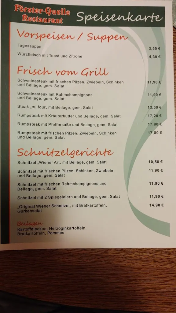 Menu_Gaststätte Förster-Quelle_Sonneberg_immagine_4