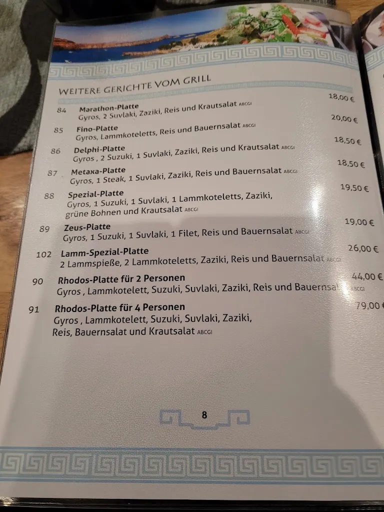 Menu_Restaurant Rhodos_Sonneberg_immagine_1
