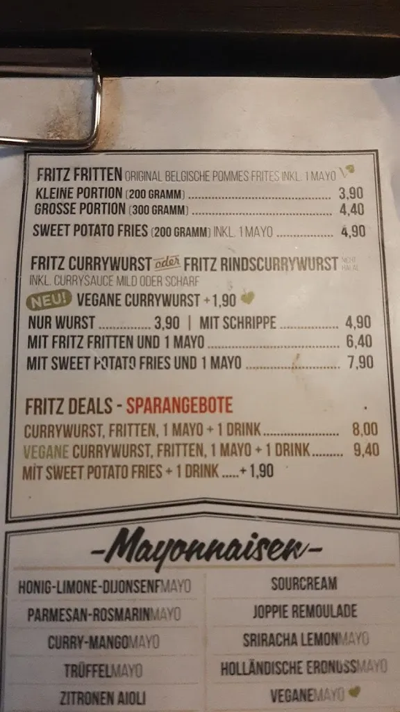 Menu_Fritz Mitte - Street Food Neugasse 🥇_Jena_image_3