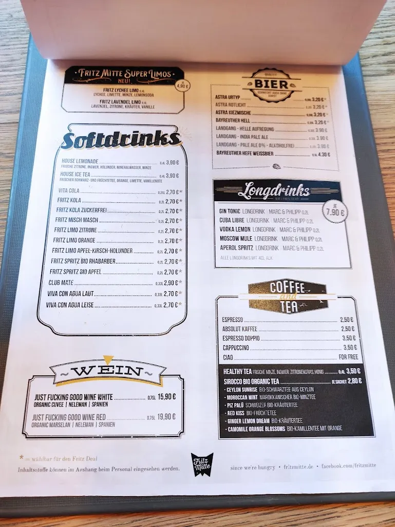 Menu_Fritz Mitte - Street Food Neugasse 🥇_Jena_image_4