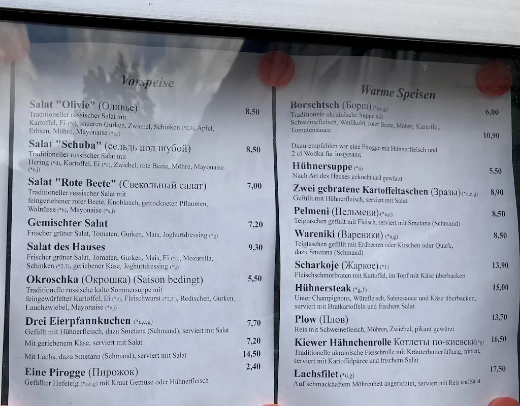 Menu_Restaurant Kalinka_Jena_image_1