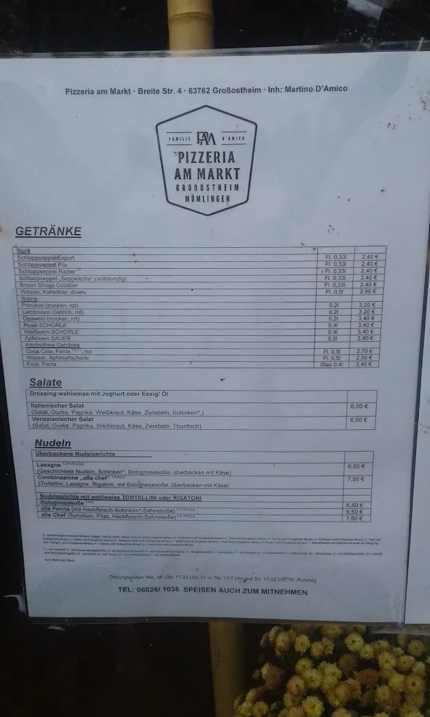 Menu_Pizzeria am Markt GROSSOSTHEIM_Großostheim_image_1