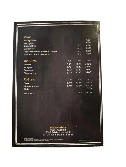 Menu_Restaurant Schützenstube Platten_Schliern_image_4