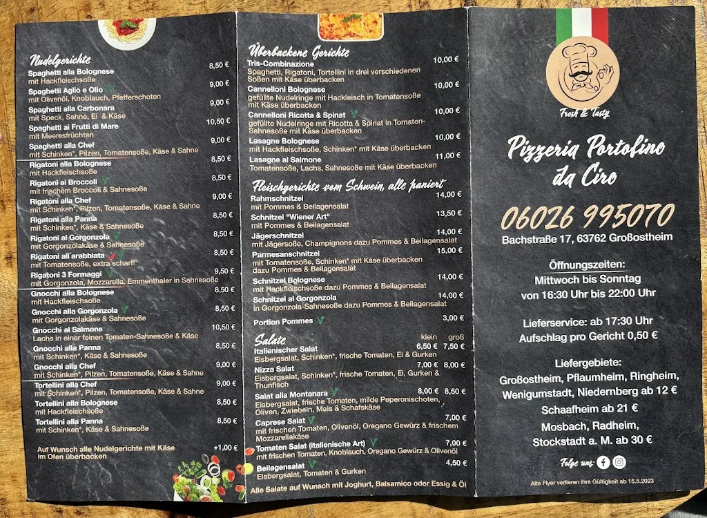 Menu_Pizzeria Portofino & Lieferservice da Ciro_Großostheim_image_1