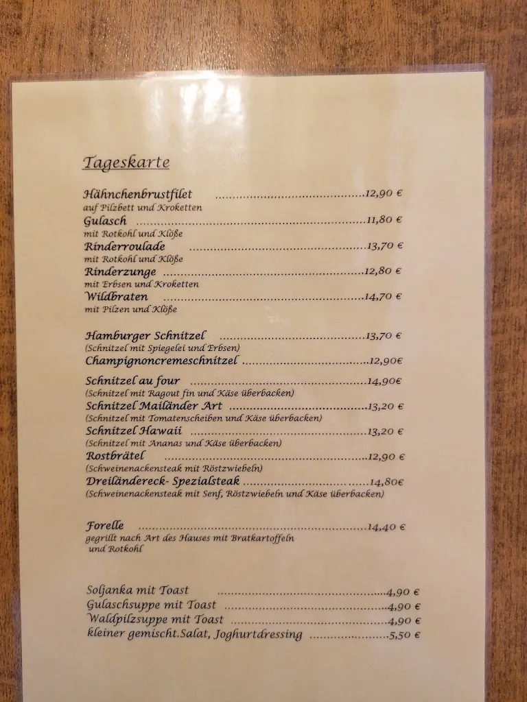 Menu_Landgasthof & Pension 