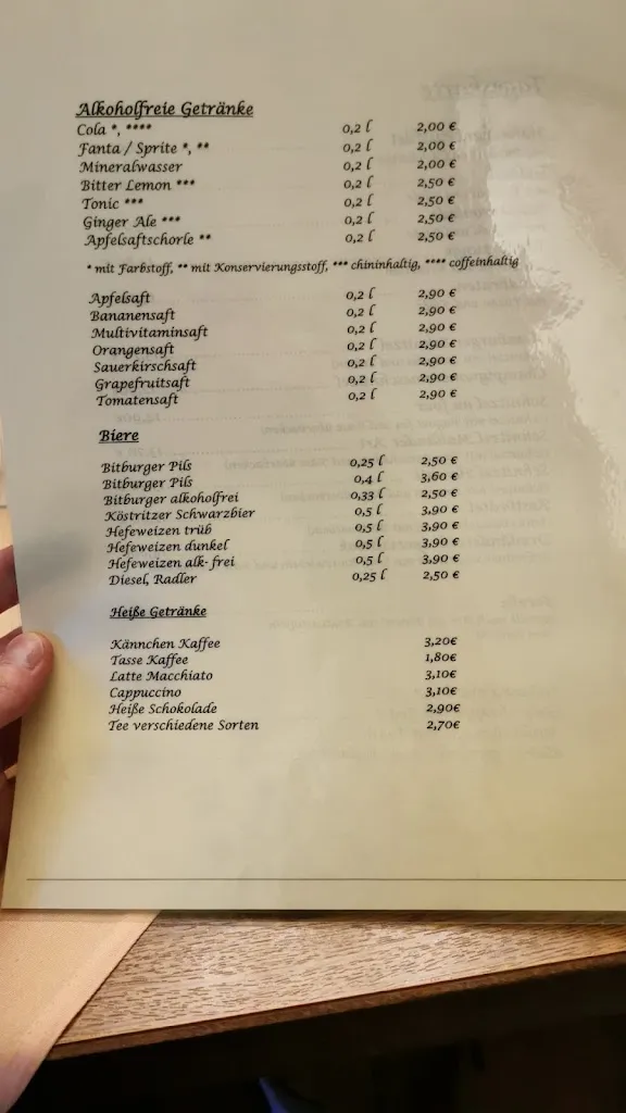 Menu_Landgasthof & Pension 