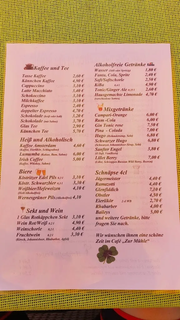 Menü_Café und Gaststätte 