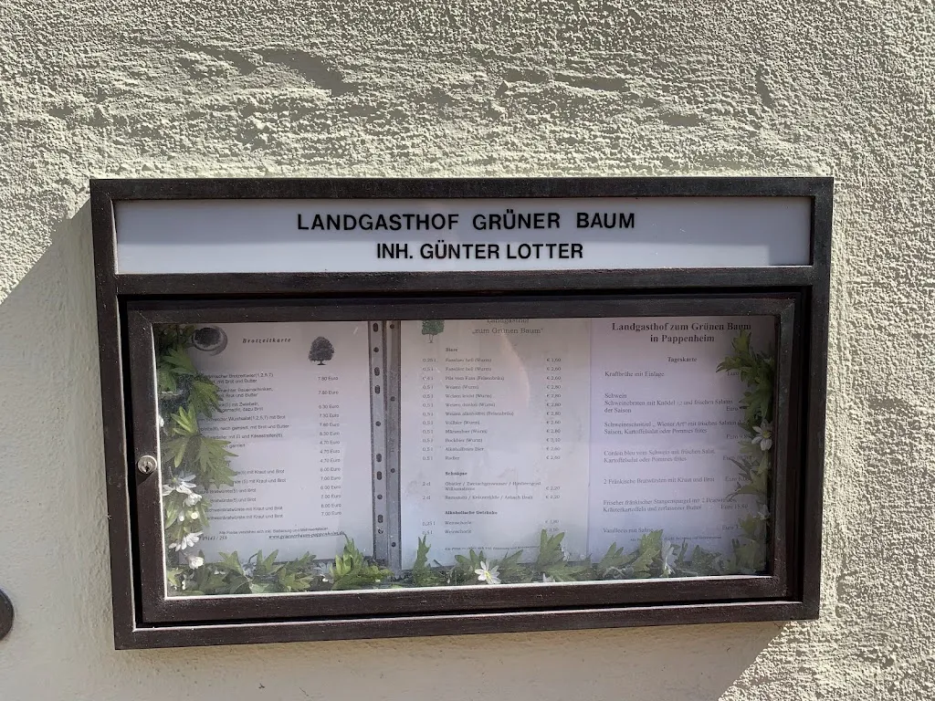 Menu_Landgasthof zum Grünen Baum_Pappenheim_image_1