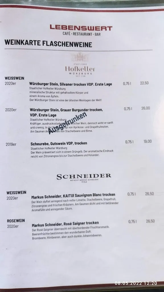 Menu_Restaurant Lebenswert - Aschaffenburg_Aschaffenburg_image_2