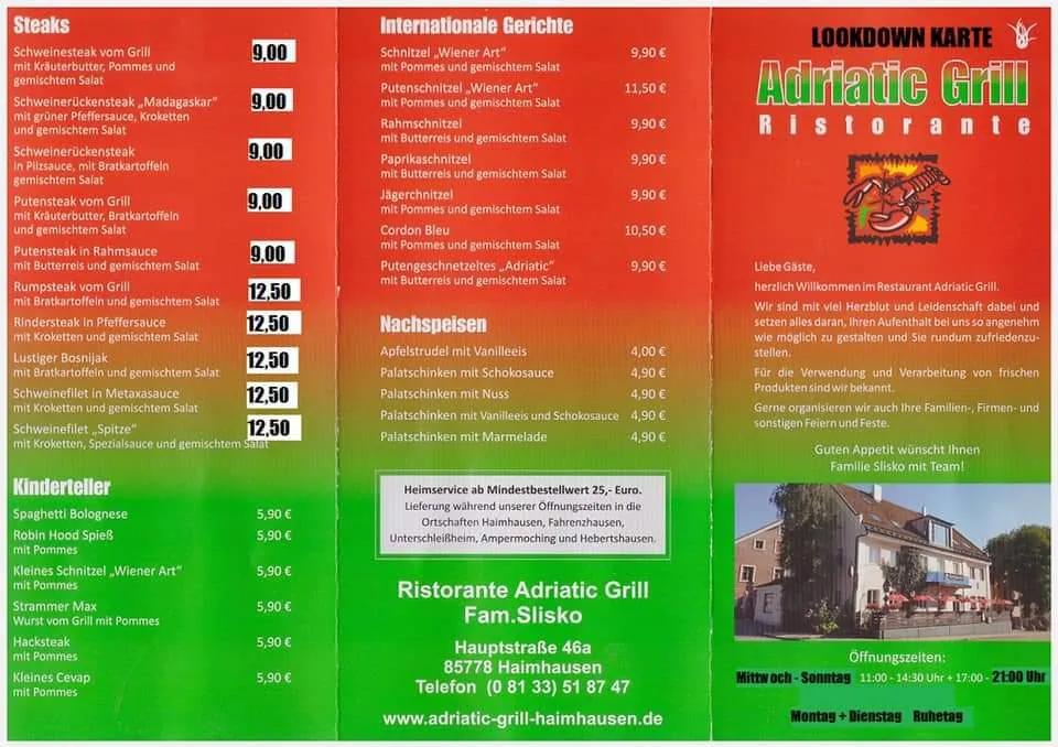 Menu_Adriatic Grill Restaurant Slisko_Haimhausen_immagine_4