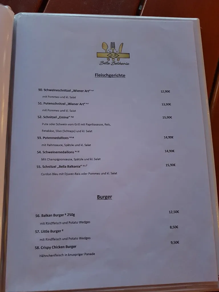 Menu_Bella Balkania_Haimhausen_immagine_2