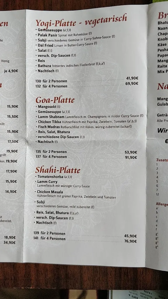Menu_Goa Indisches Restaurant Rudolstadt_Rudolstadt_image_2