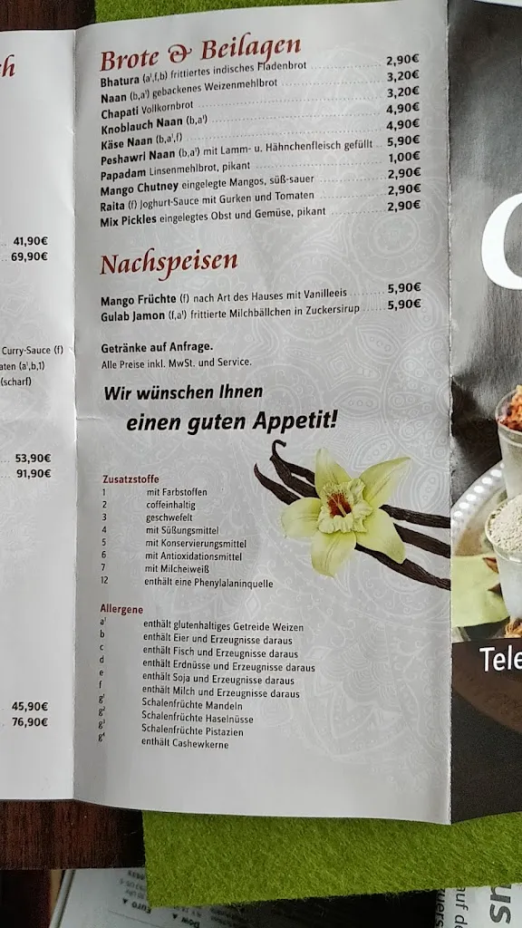 Menu_Goa Indisches Restaurant Rudolstadt_Rudolstadt_image_3