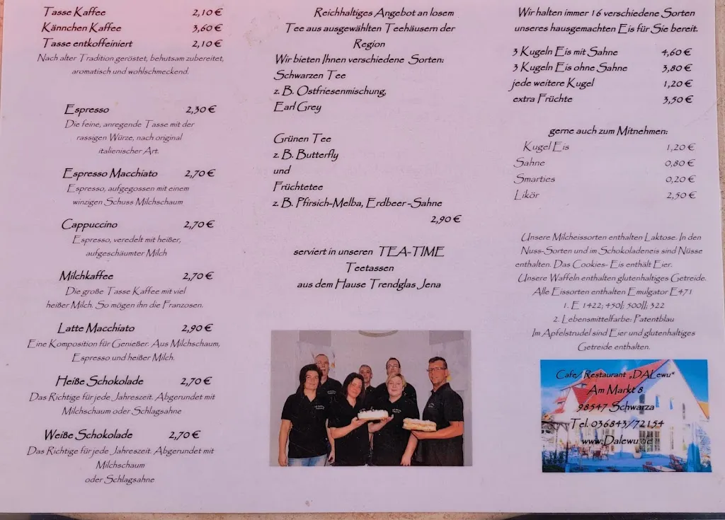 Menu_Cafè und Restaurant Dalewu_Schwarza_immagine_1