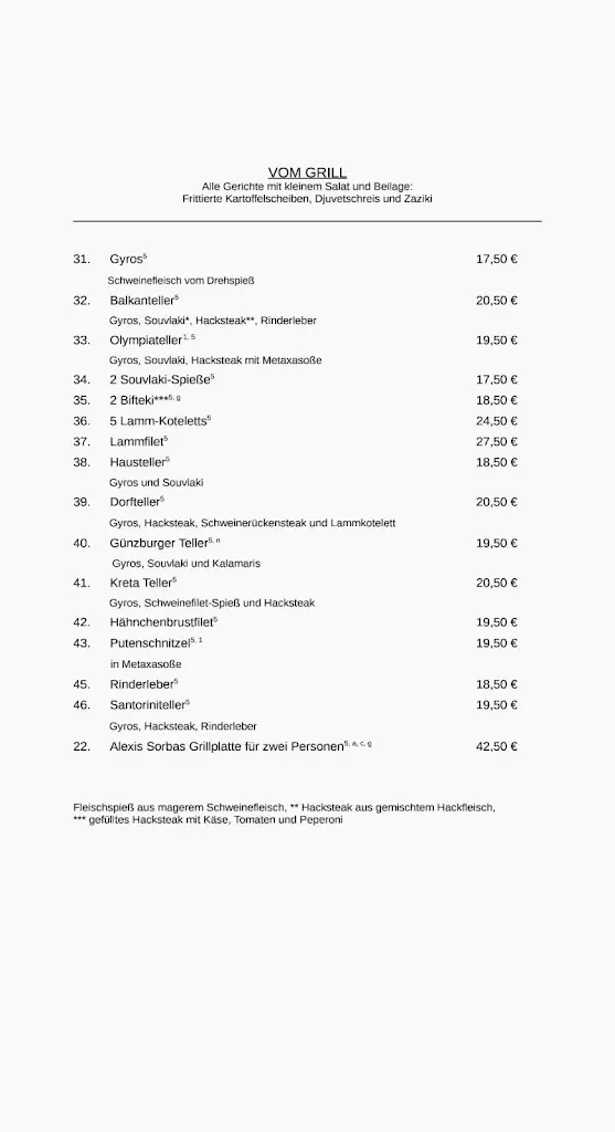 Menu_Alexis Sorbas_Günzburg_image_1