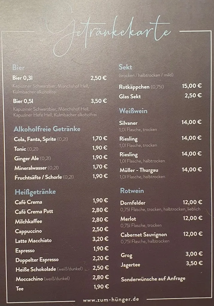 Menu_Gasthaus Zum Hünger_Suhl_image_4
