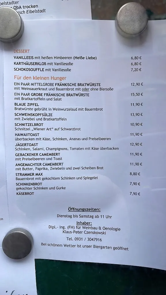 Menu_Restaurant Vier Jahreszeiten Würzburg_Würzburg_immagine_1