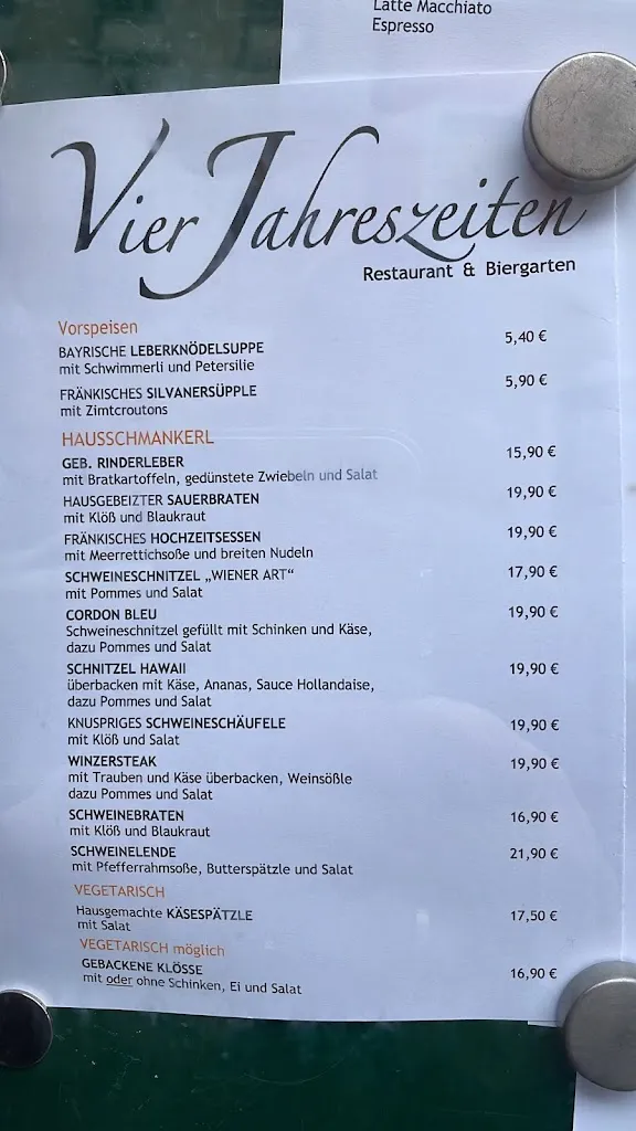Menu_Restaurant Vier Jahreszeiten Würzburg_Würzburg_immagine_2