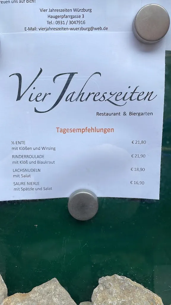 Menu_Restaurant Vier Jahreszeiten Würzburg_Würzburg_immagine_3