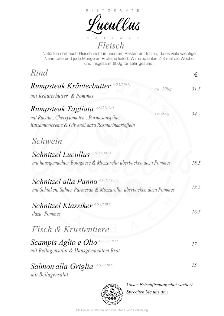 Menu_Ristorante Lucullus HAIBACH_Haibach_image_1