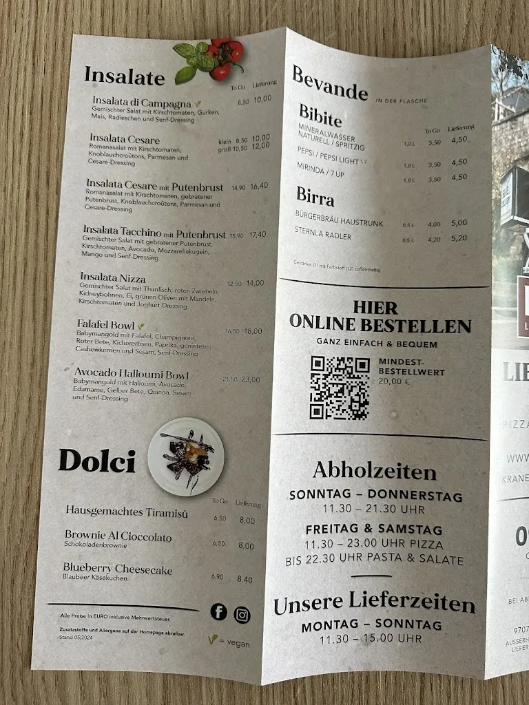 Menu_Locanda Würzburg - Pizza & Pasta_Würzburg_image_1