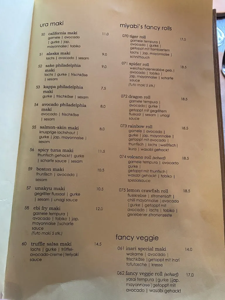Menu_MIYABI Restaurant_Grünwald_imagen_1