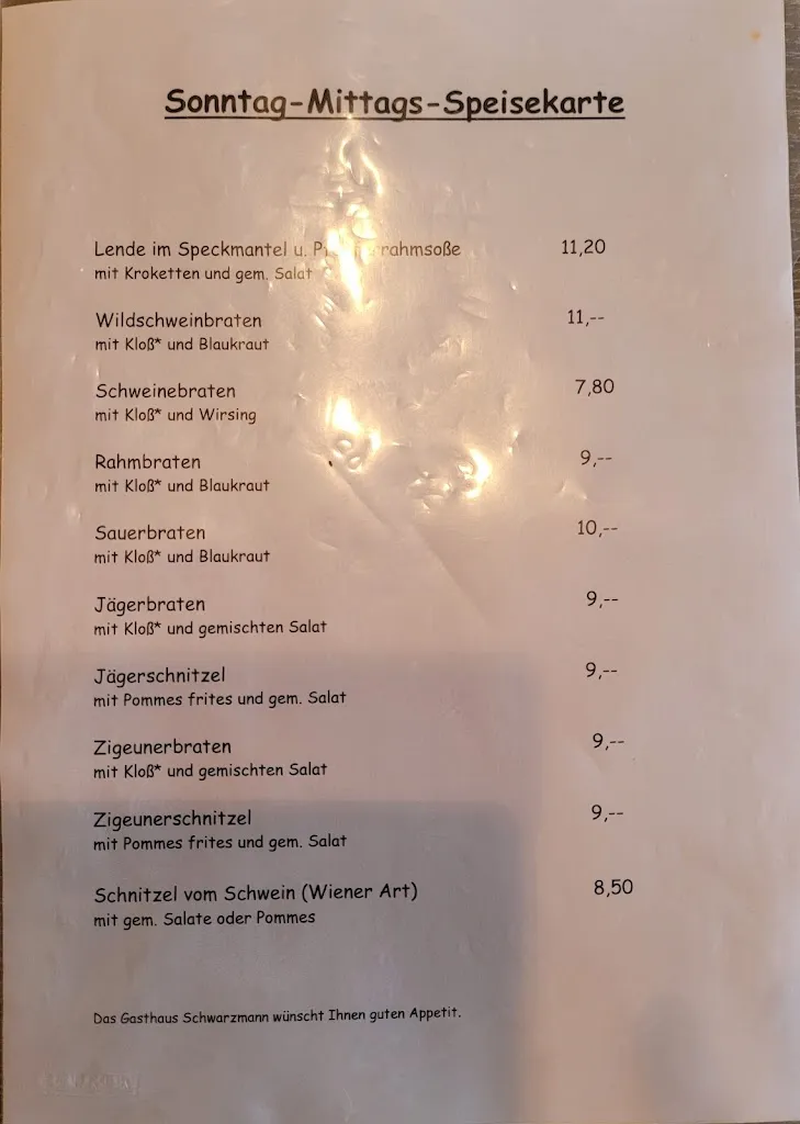 Menu_Gastwirtschaft Georg Schwarzmann GmbH_Hallerndorf_immagine_2