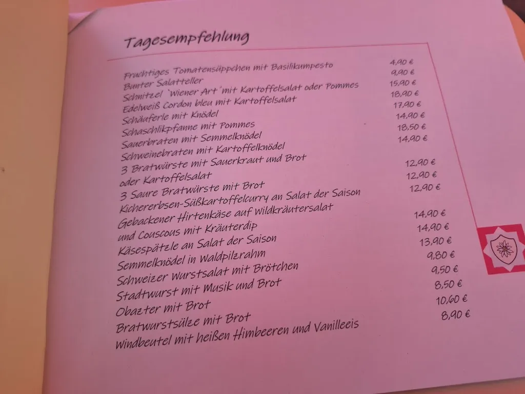 Menu_Gaststätte Edelweißhütte_Happurg_immagine_3