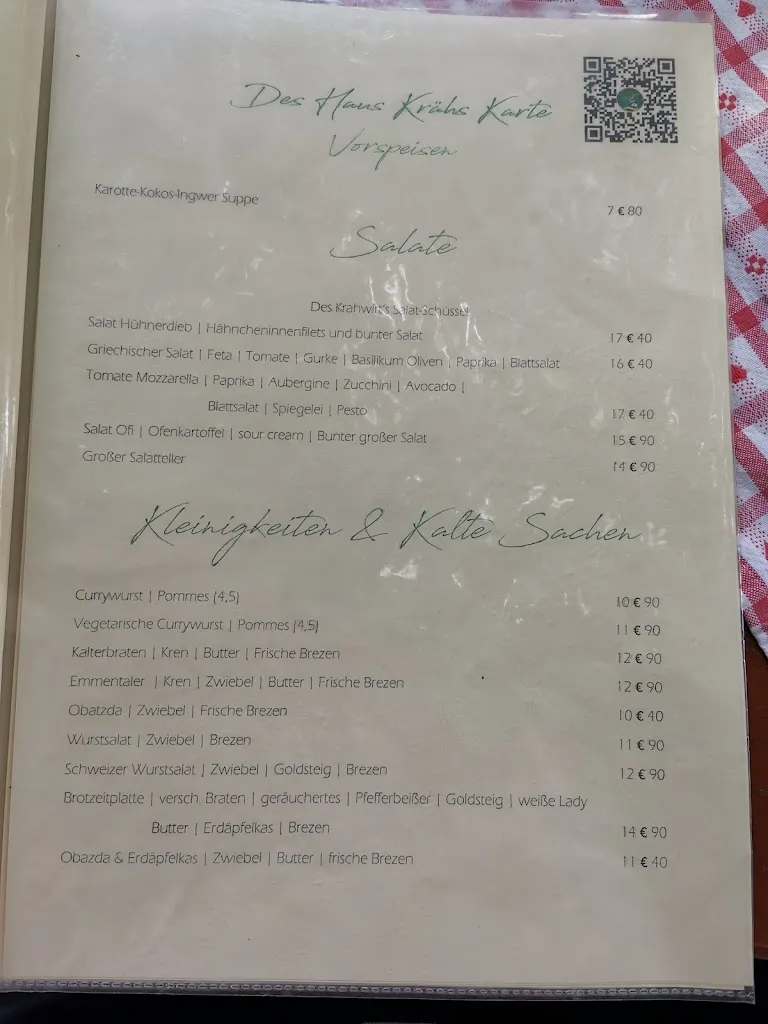 Menu_Haus Kräh beim Krahwirt Wirtshaus Hotel_Deggendorf_image_1