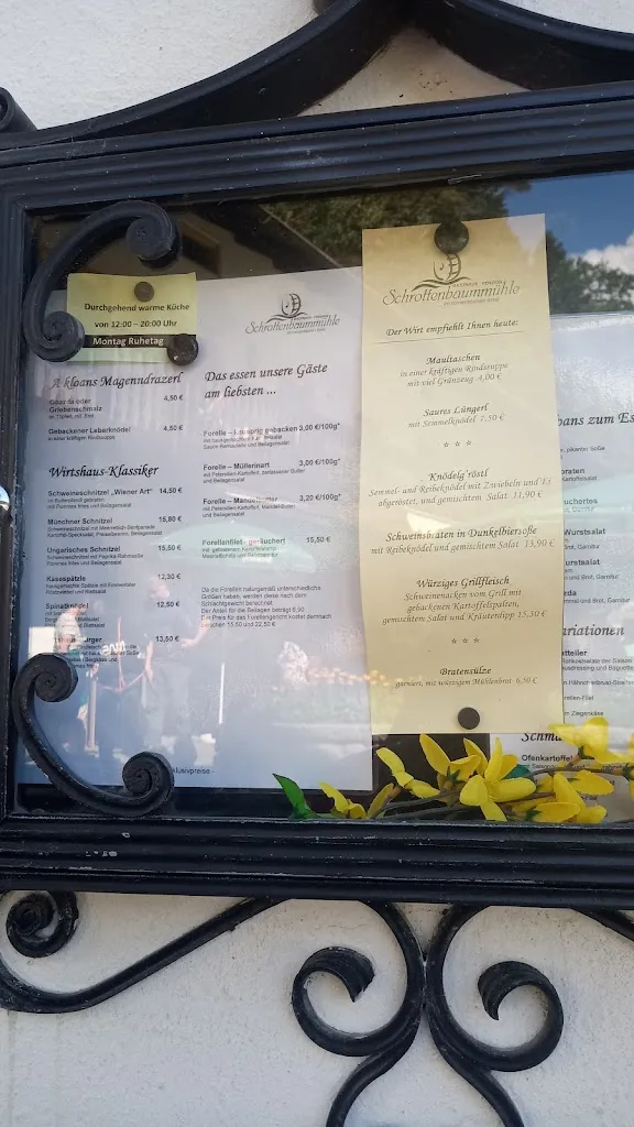 Menu_Anton Segl Gasthaus-Pension Schrottenbaummühle_Fürsteneck_immagine_3