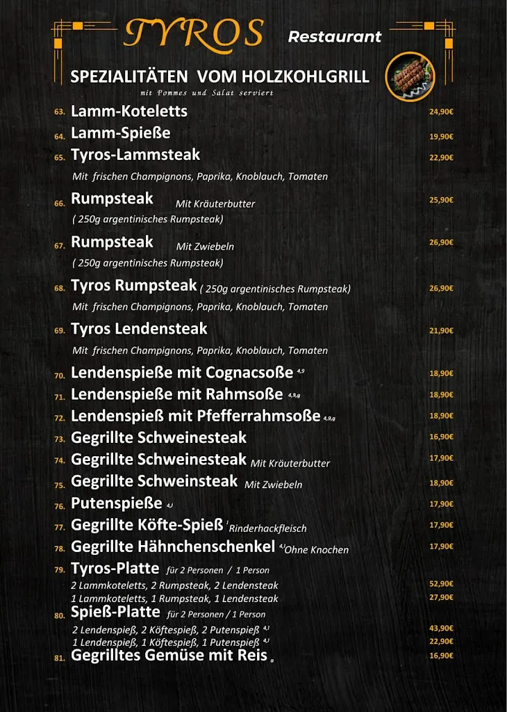Menu_Restaurant Tyros im Vogelpark_Haßloch_immagine_2